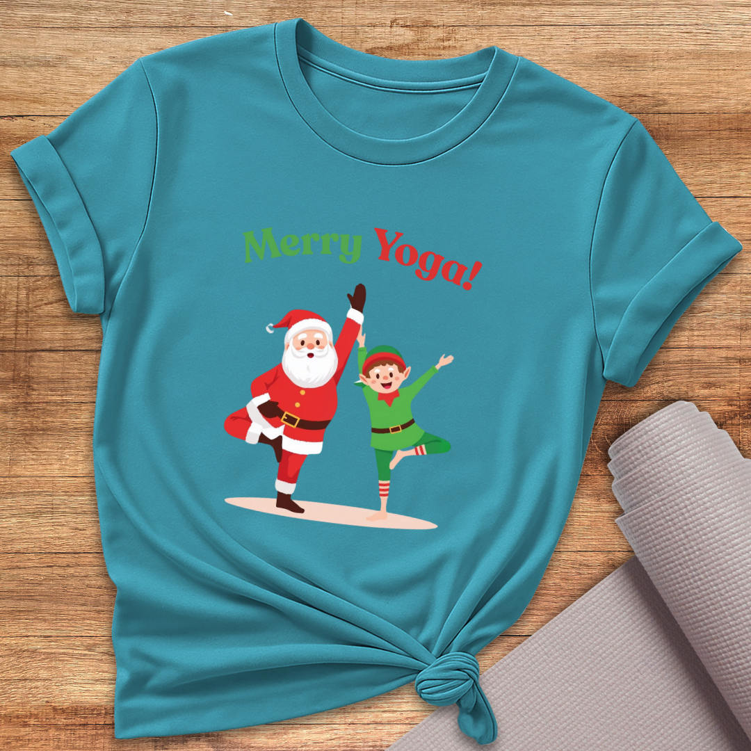 Santa Merry Yoga T-Shirt