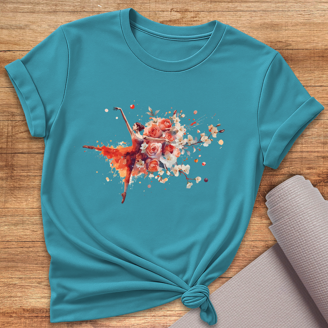 Watercolor Rose Dancer T-Shirt