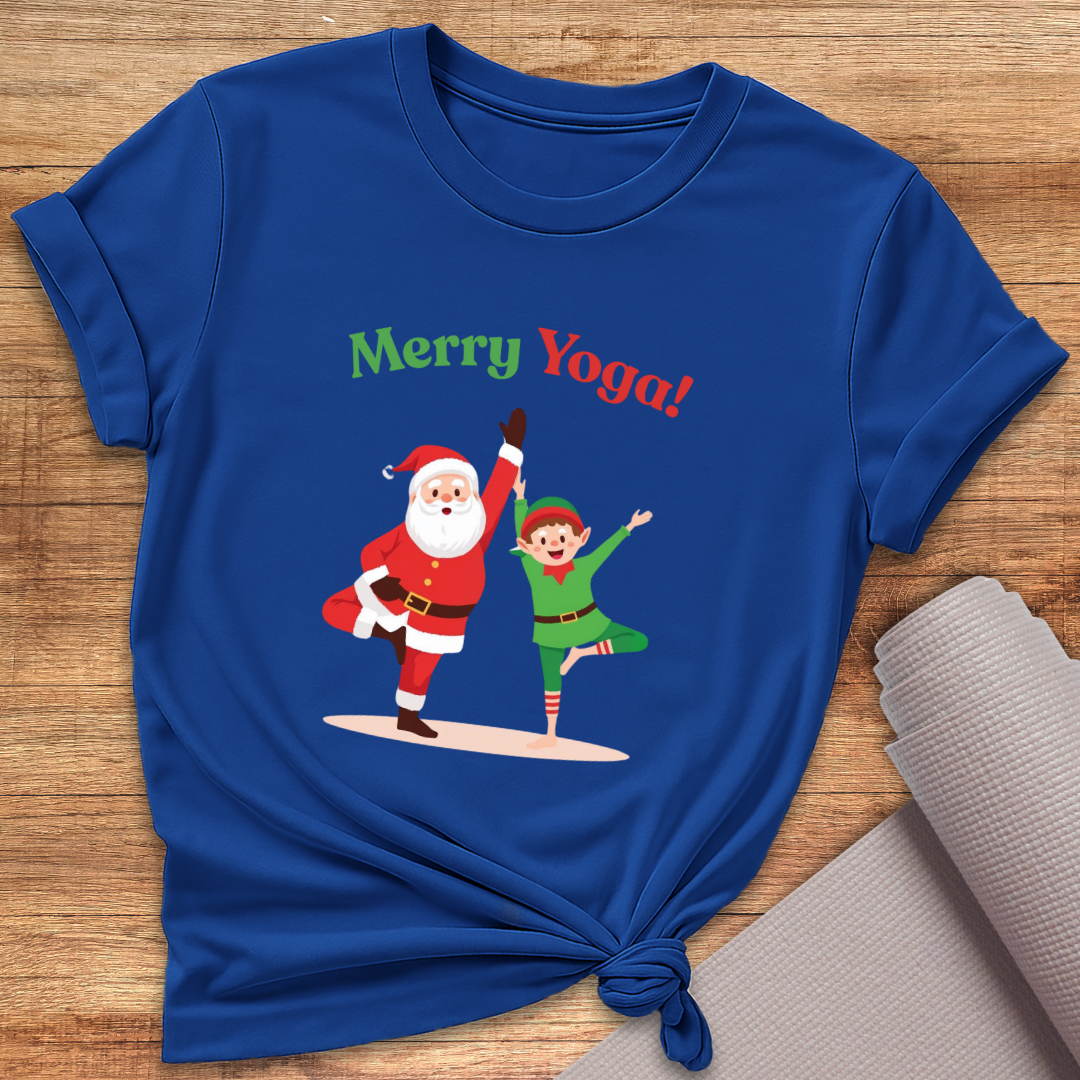 Santa Merry Yoga T-Shirt