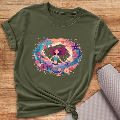 Cosmic Flower Circle T-Shirt