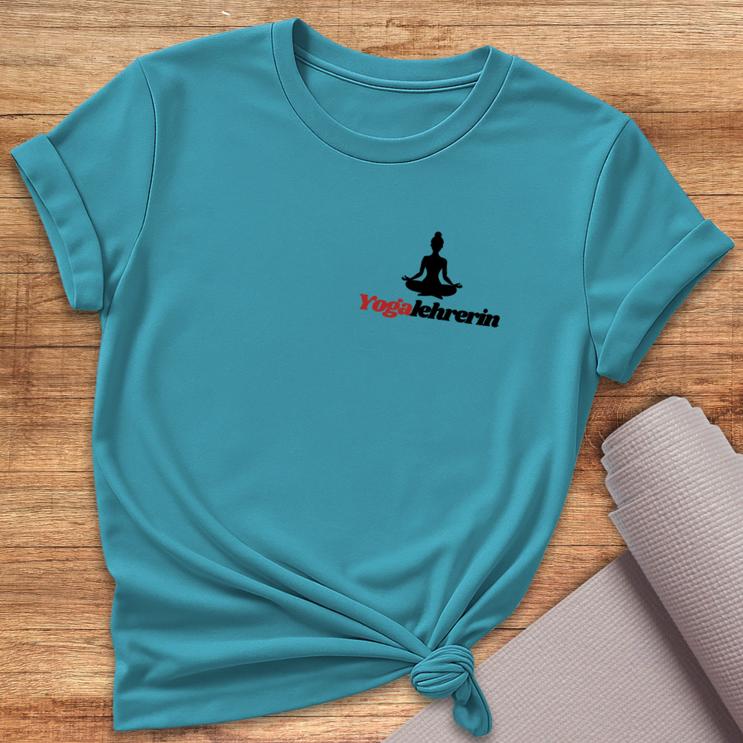 Beidseitig bedrucktes Yogalehrerin T-Shirt