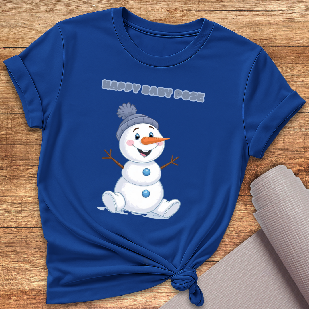 Schneemann In Happy Baby Pose T-Shirt
