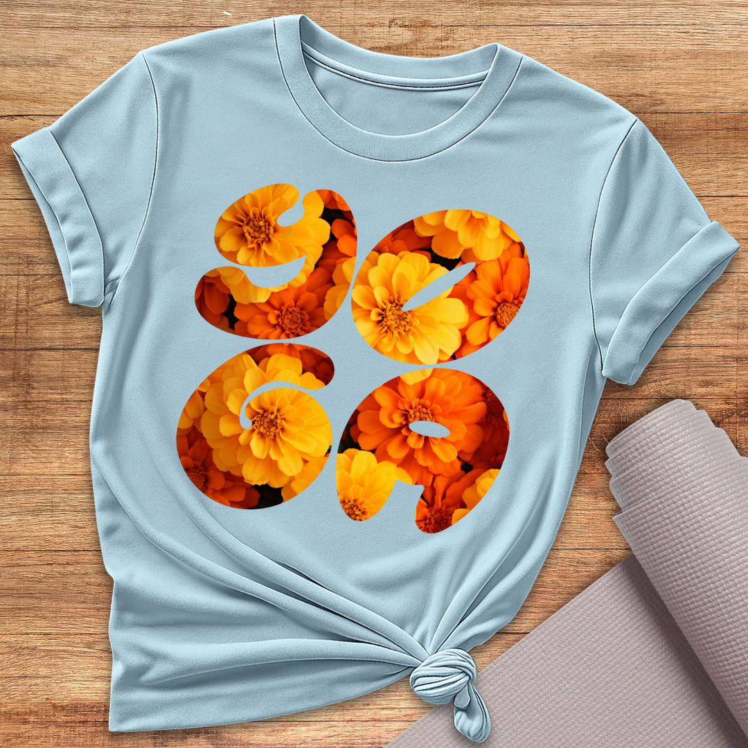 Yoga Blumen T-Shirt