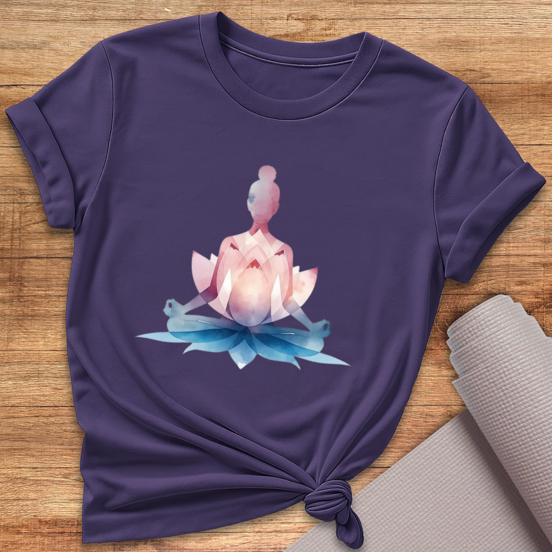 Pink Blau Yoga T-Shirt