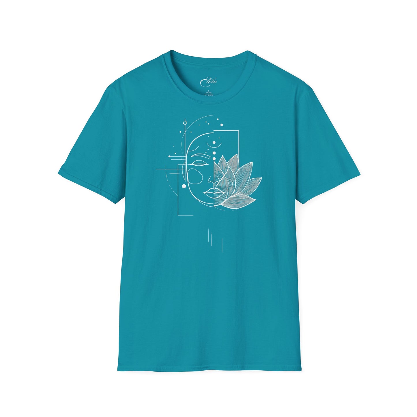 Abstract Lotus Face T-Shirt