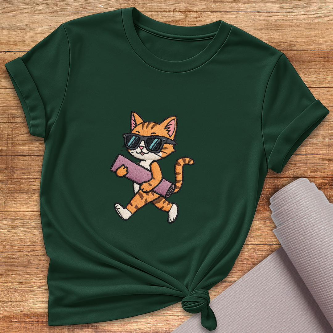 Cat Goes To Yoga T-Shirt