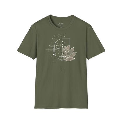 Abstract Lotus Face T-Shirt