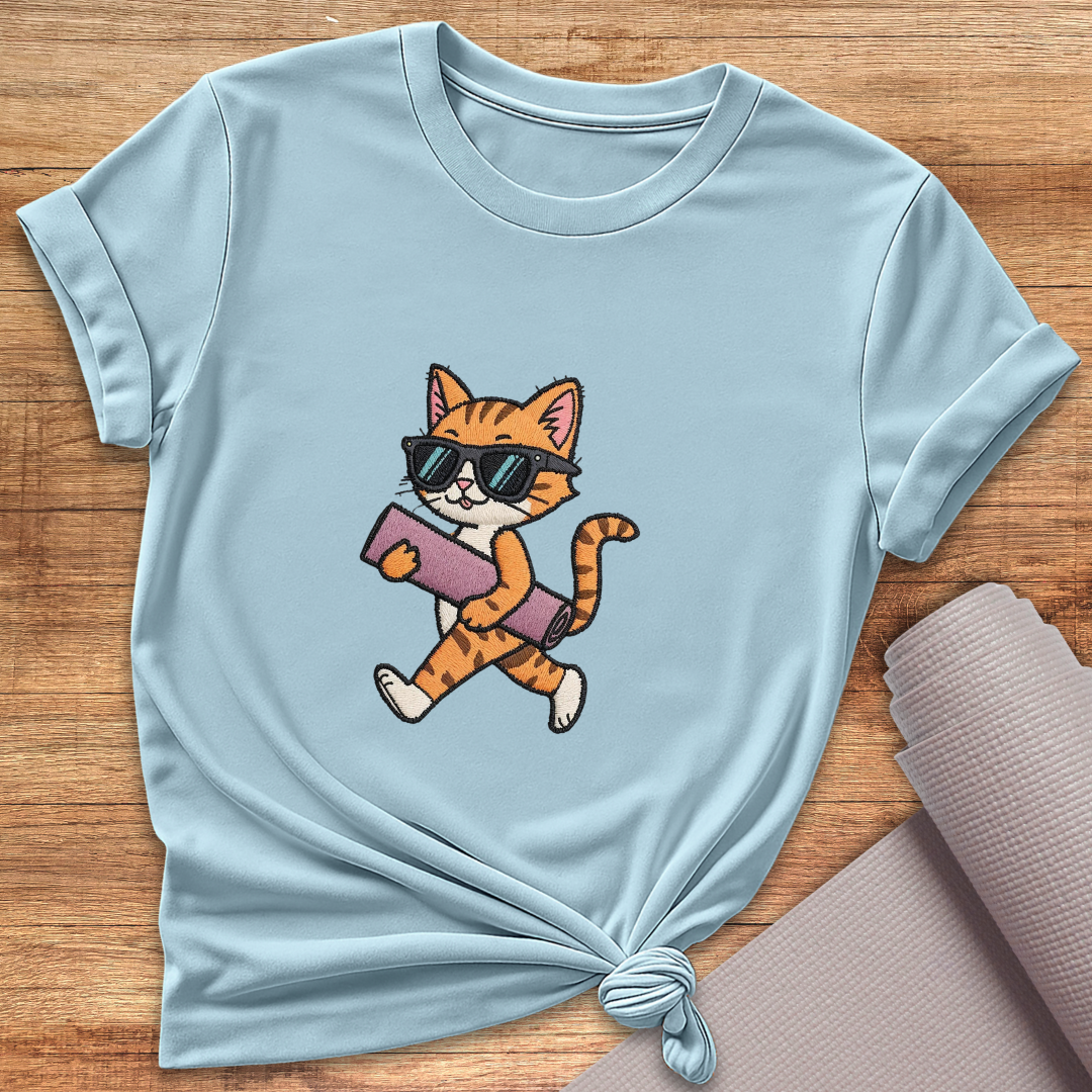 Cat Goes To Yoga T-Shirt