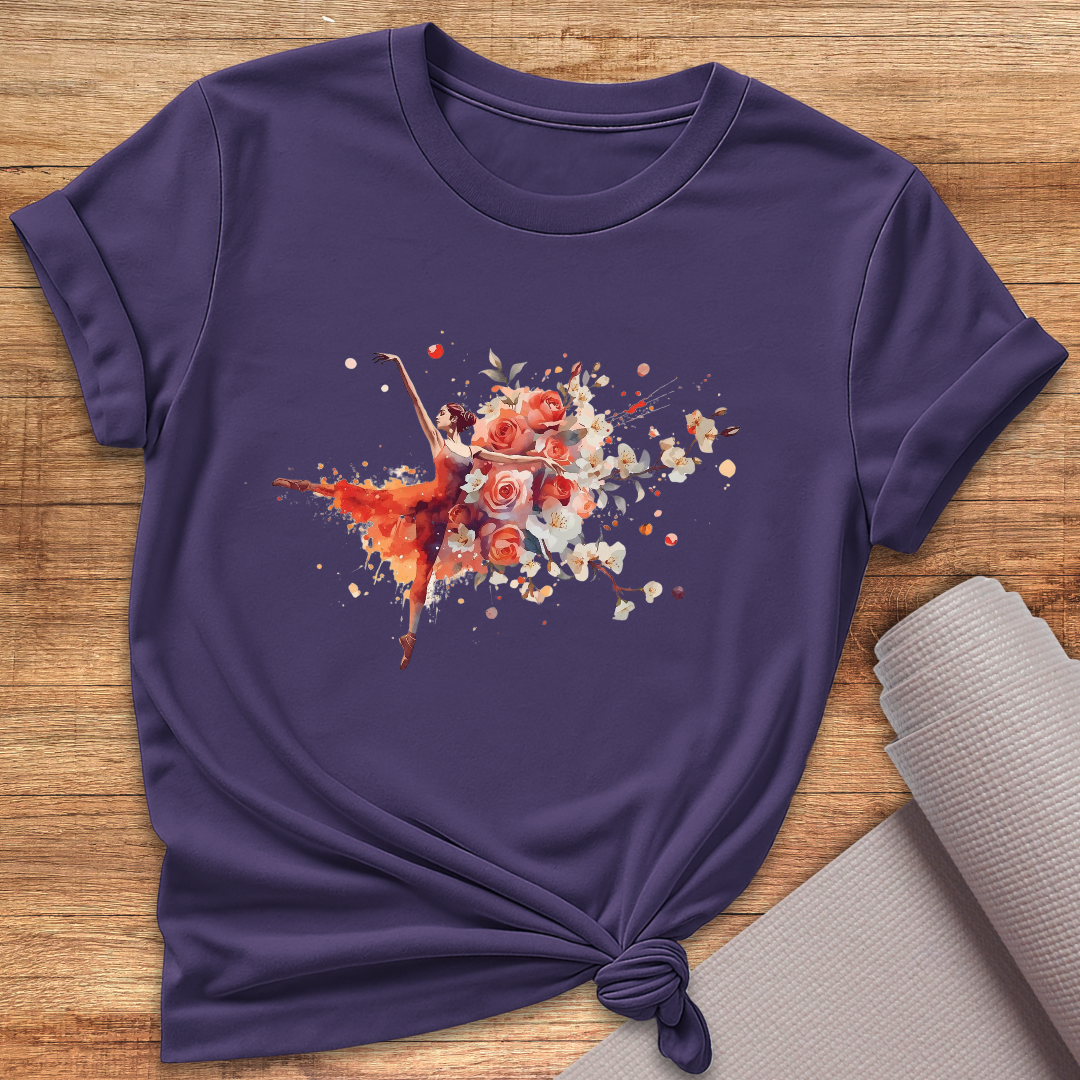 Watercolor Rose Dancer T-Shirt