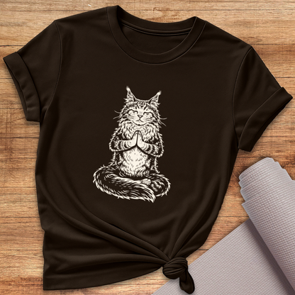 Katze im Lotus T-Shirt