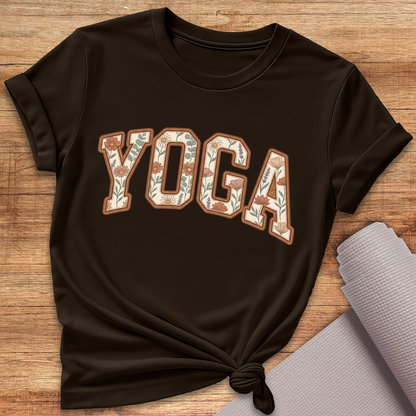 Braun Daisy Yoga T-Shirt