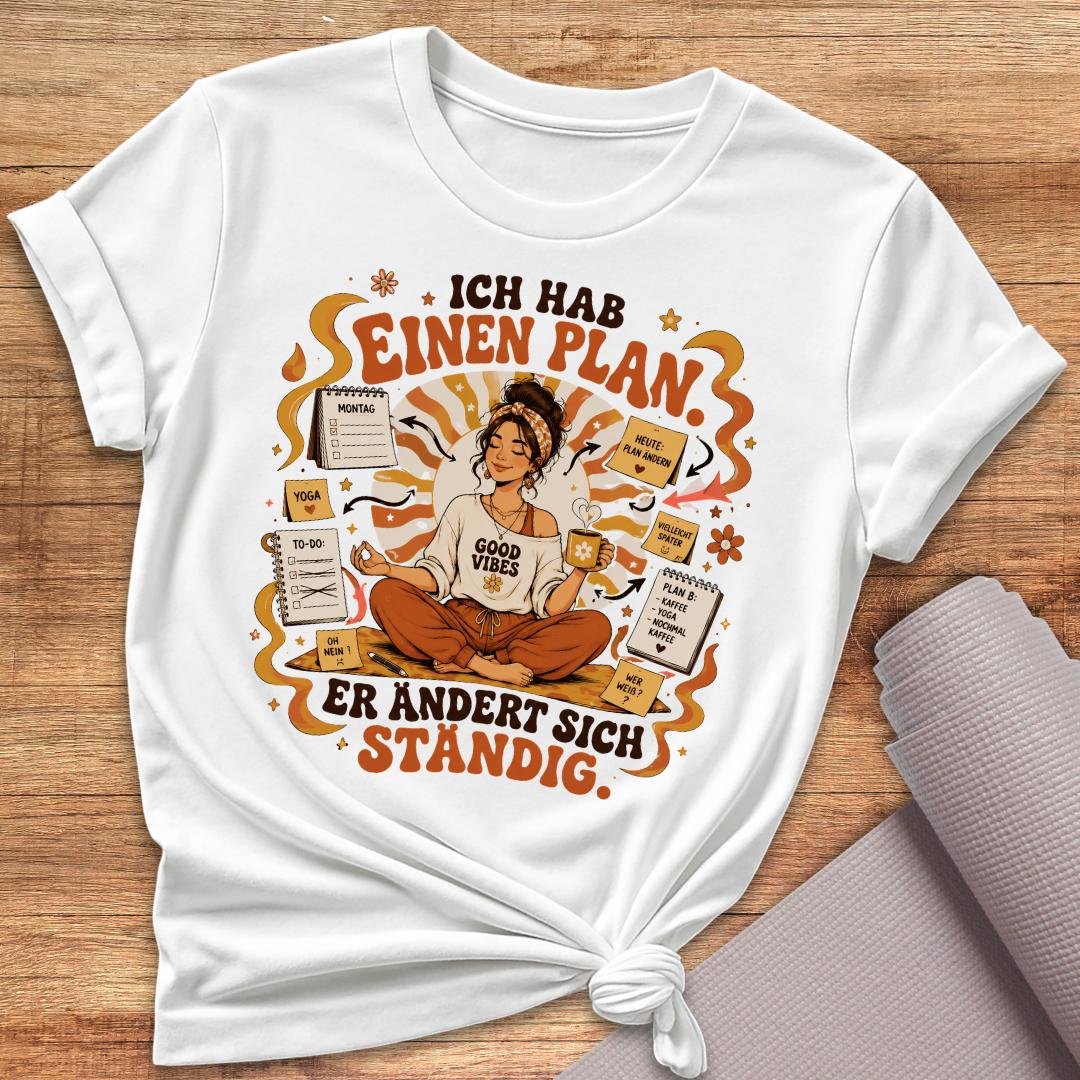 Frau mit Plan T-Shirt