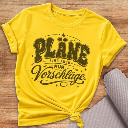 Pläne Schwarz T-Shirt