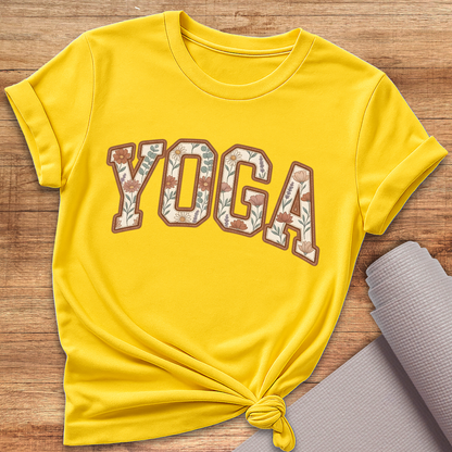 Braun Daisy Yoga T-Shirt