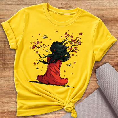 Woman In Red T-Shirt