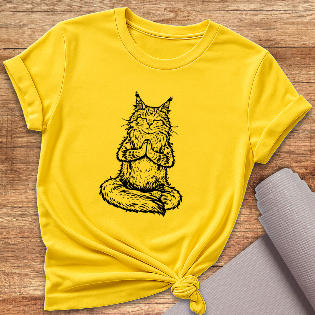 Katze im Lotus T-Shirt
