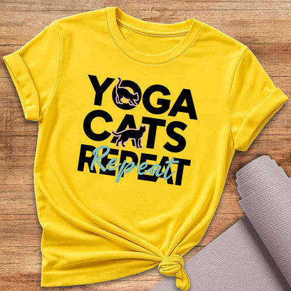 Yoga Cats Repeat T-Shirt