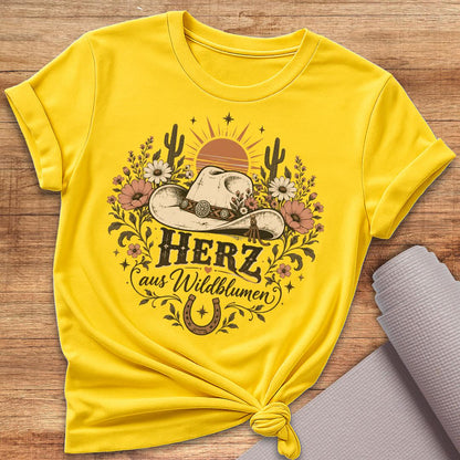 Herz aus Wildblumen T-Shirt
