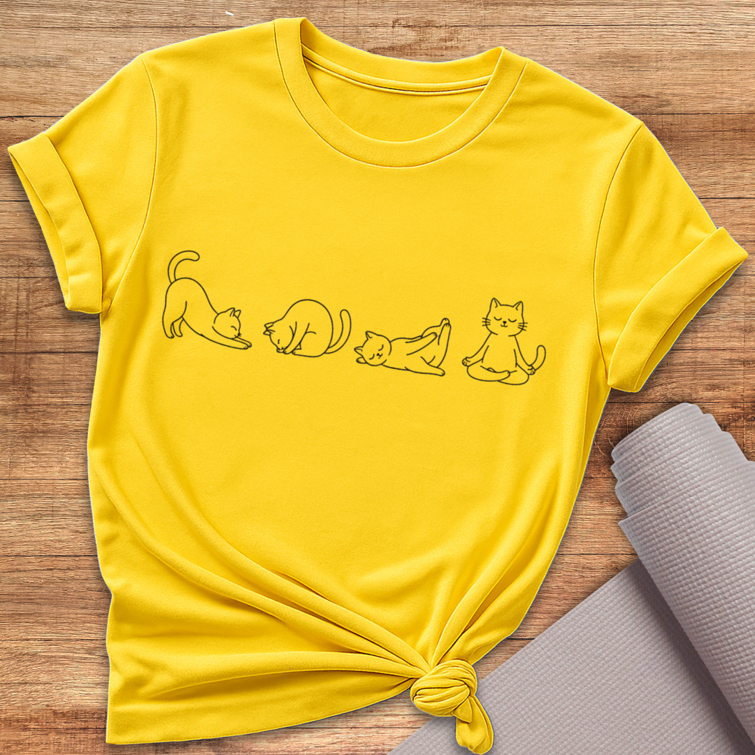 Katzen Yoga Posen T-Shirt