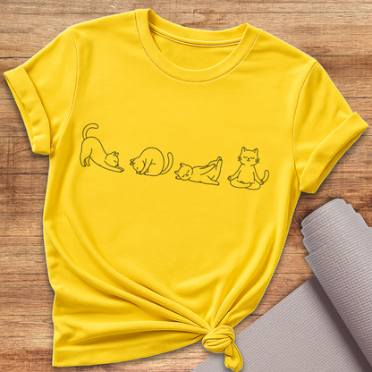 Katzen Yoga Posen T-Shirt