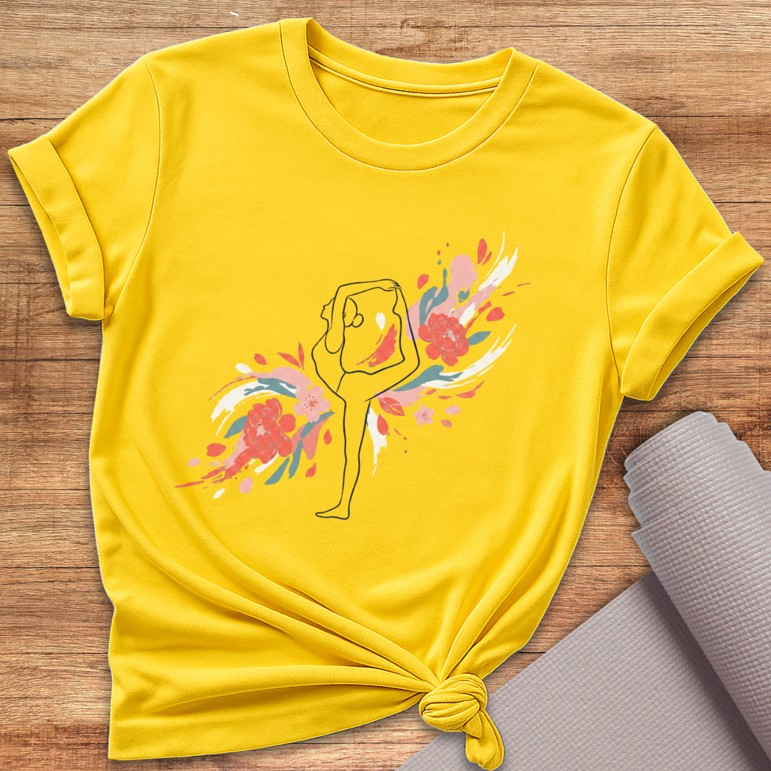 Yoga Blüten T-Shirt