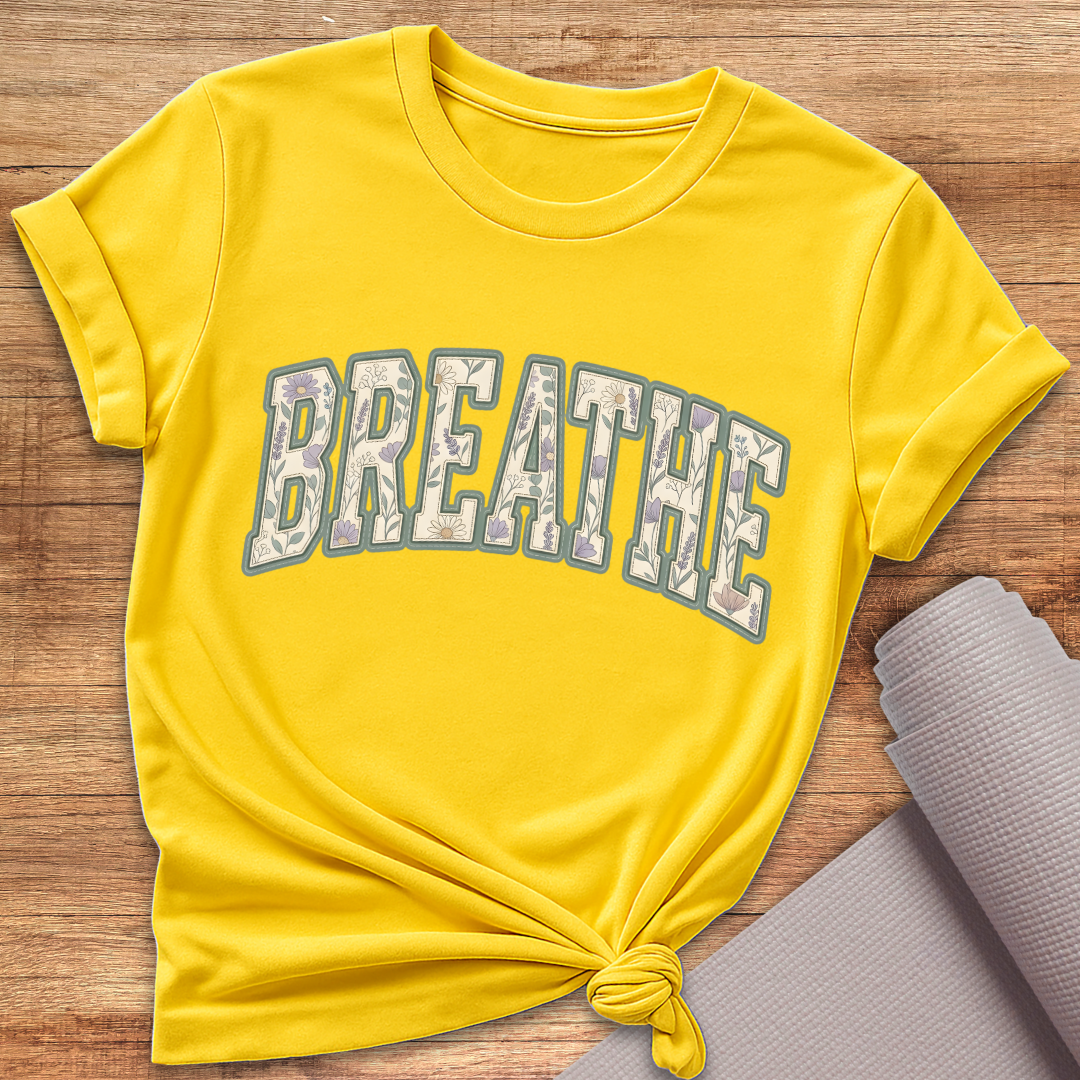 Breathe Grün Lila T-Shirt