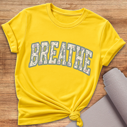 Breathe Grün Lila T-Shirt