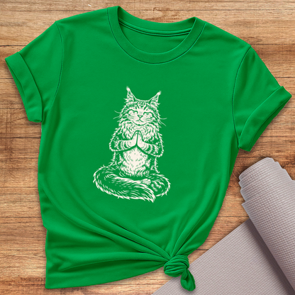 Katze im Lotus T-Shirt