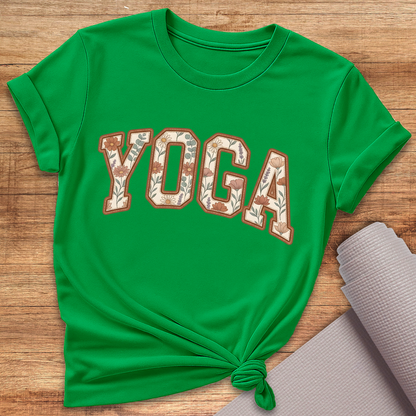 Braun Daisy Yoga T-Shirt