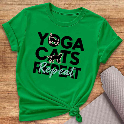 Yoga Cats Repeat T-Shirt