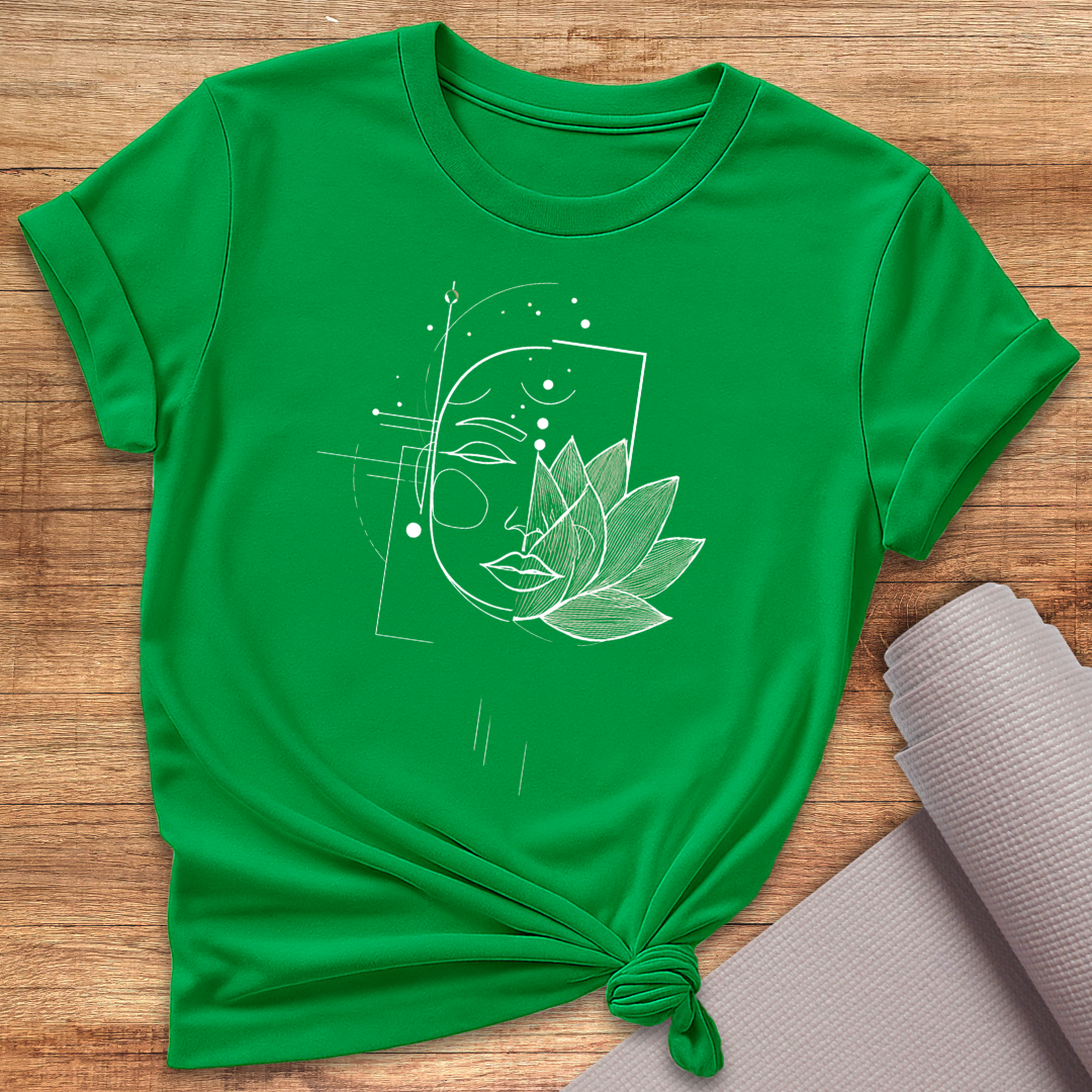 Abstract Lotus Face T-Shirt