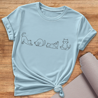 Katzen Yoga Posen T-Shirt