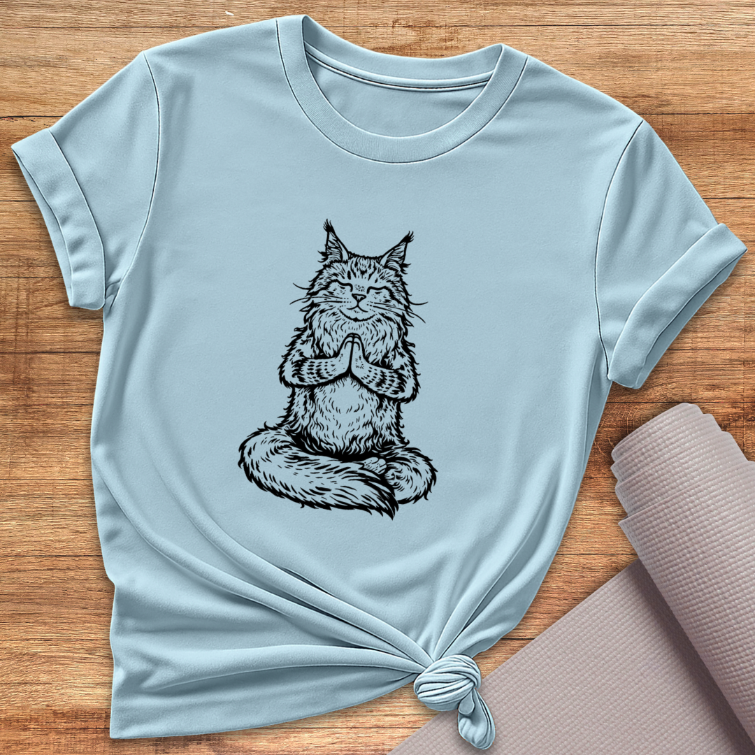 Katze im Lotus T-Shirt
