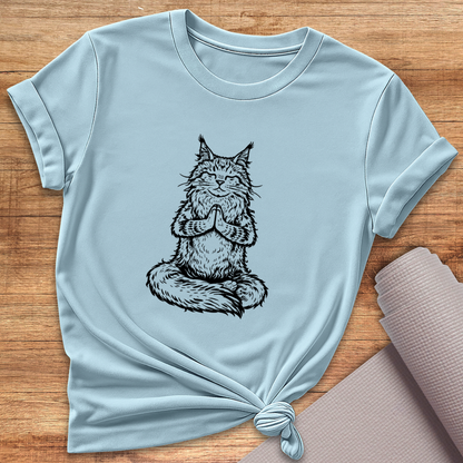 Katze im Lotus T-Shirt