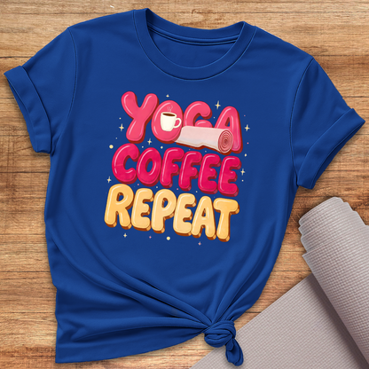 Yoga Coffee Repeat T-Shirt