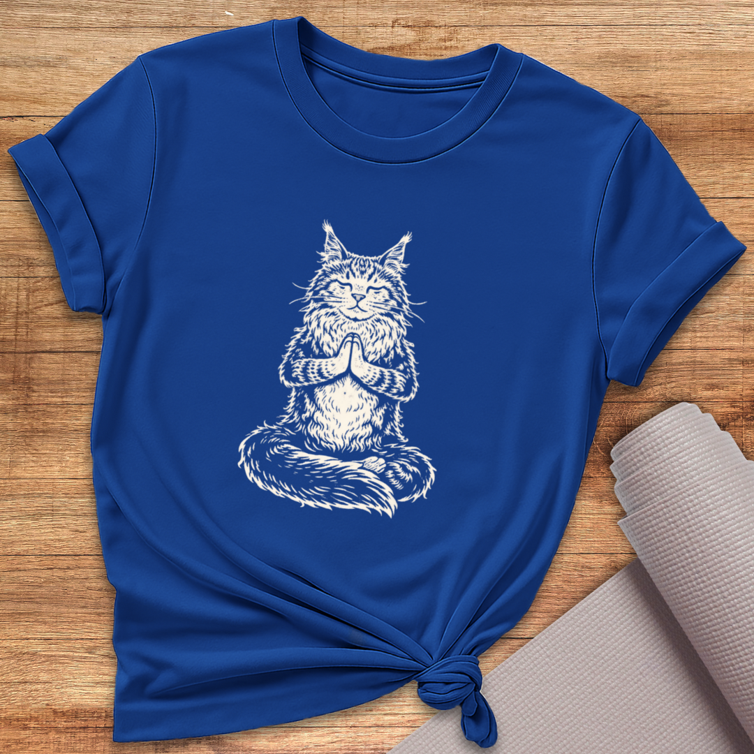 Katze im Lotus T-Shirt