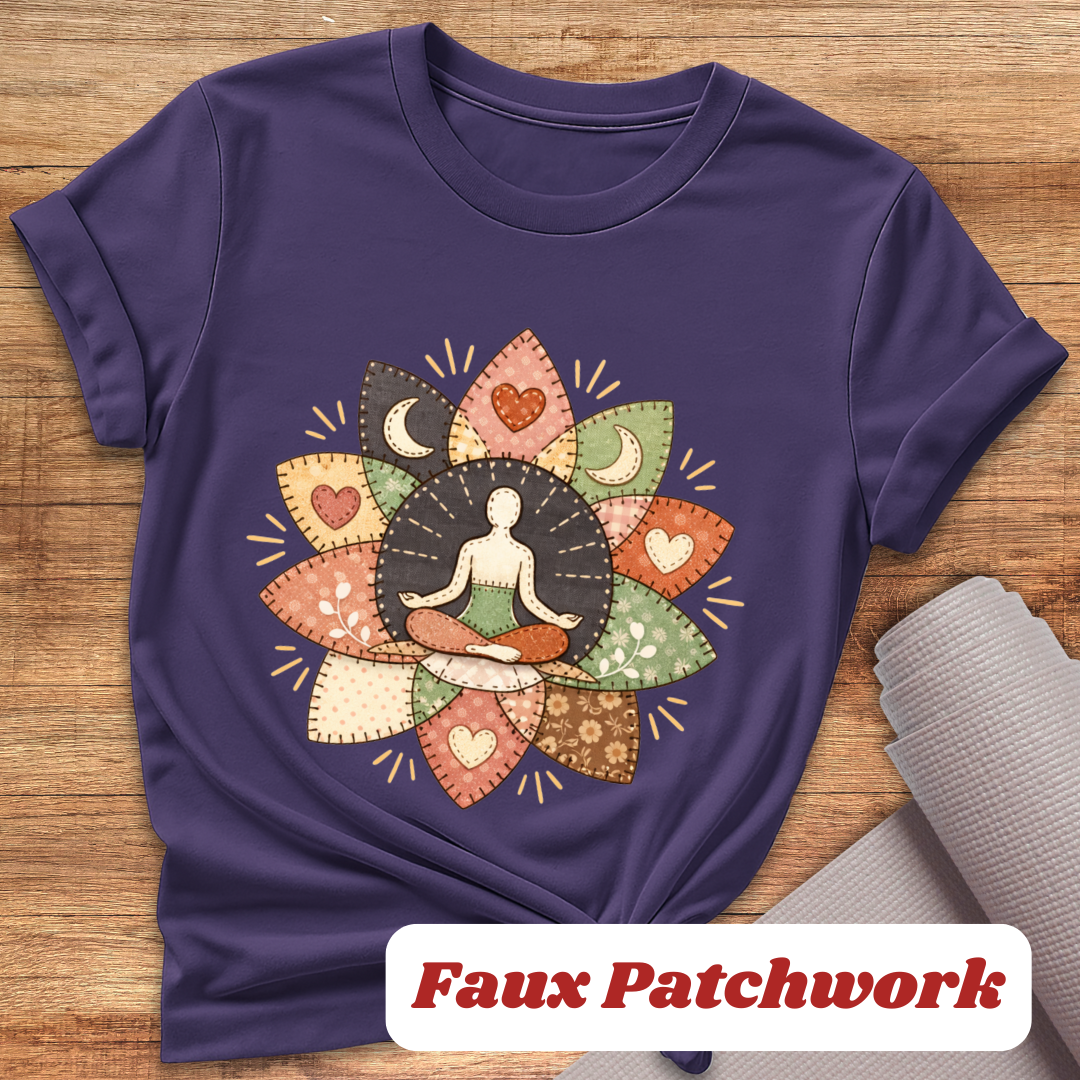 Patchwork Lotus T-Shirt
