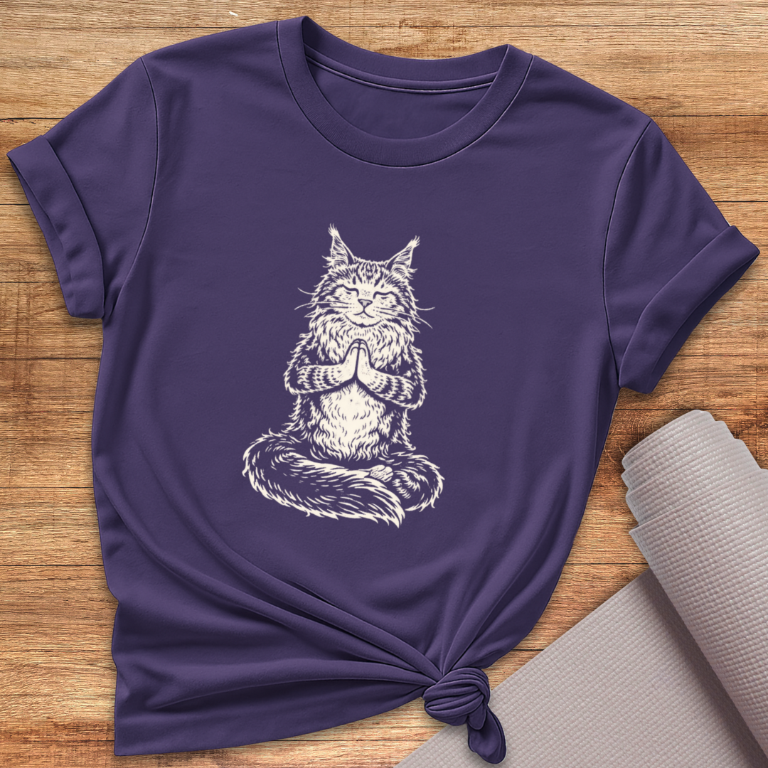 Katze im Lotus T-Shirt