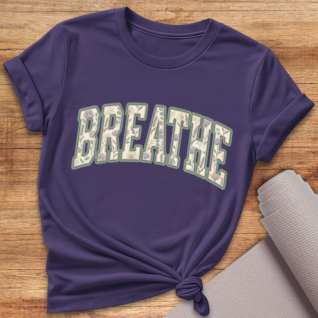 Breathe Grün Lila T-Shirt