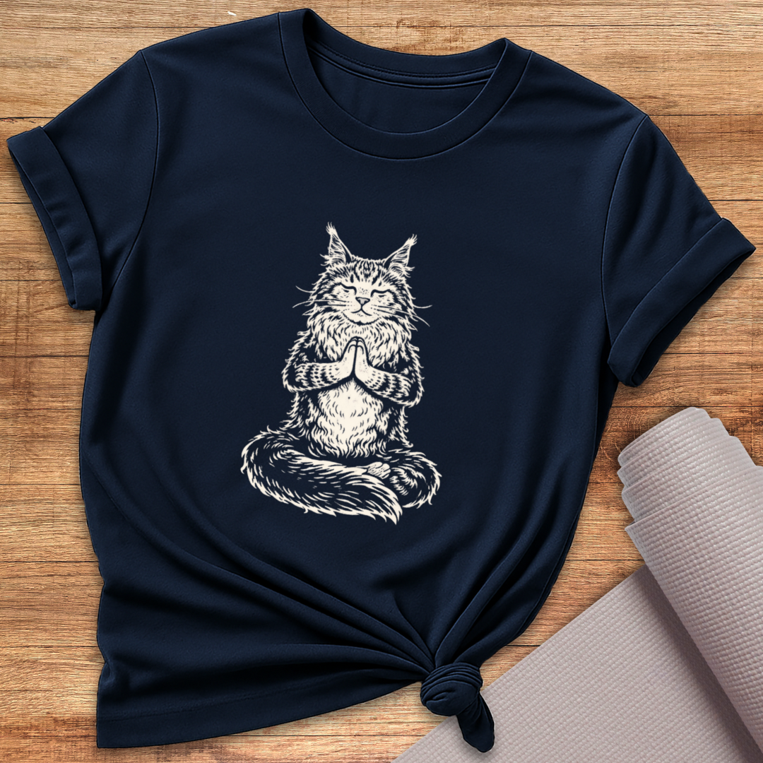 Katze im Lotus T-Shirt