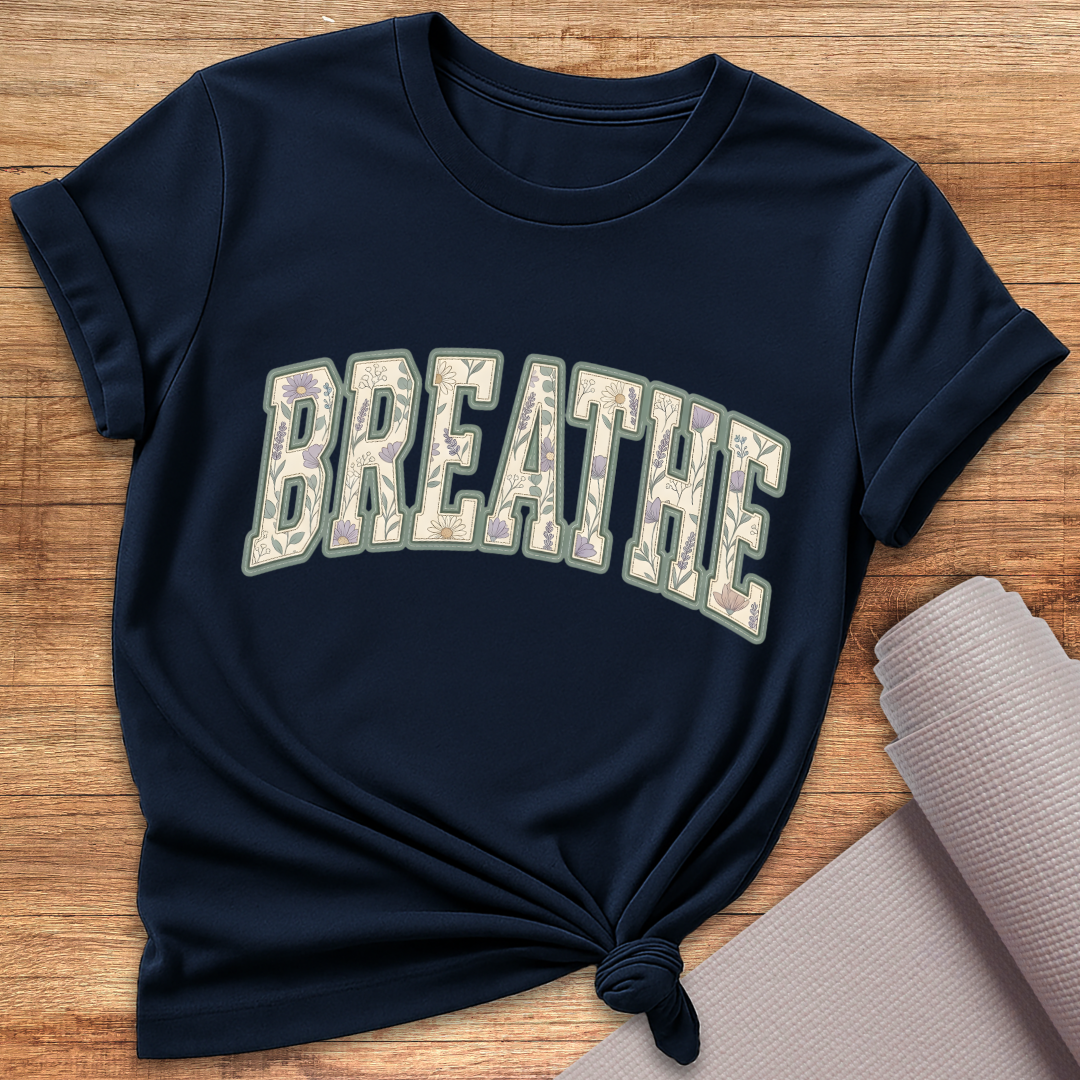 Breathe Grün Lila T-Shirt