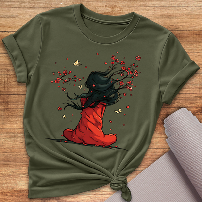 Woman In Red T-Shirt