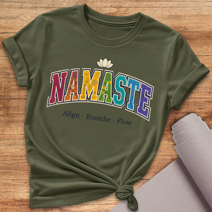 Namaste Regenbogen T-Shirt
