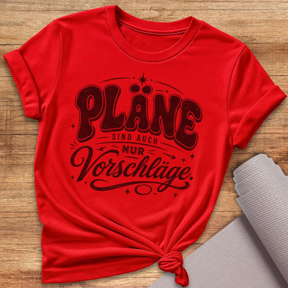 Pläne Schwarz T-Shirt