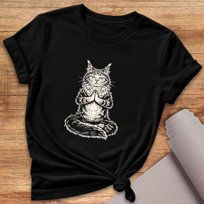 Katze im Lotus T-Shirt