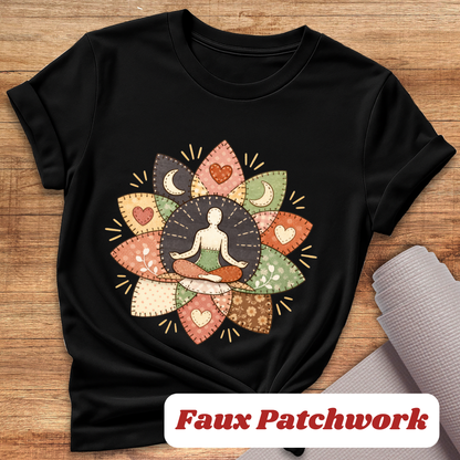 Patchwork Lotus T-Shirt