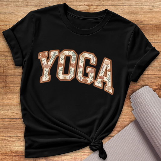 Braun Daisy Yoga T-Shirt
