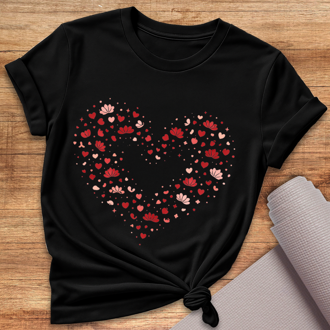 Love Lotus Herz T-Shirt
