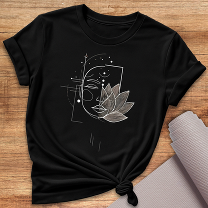Abstract Lotus Face T-Shirt