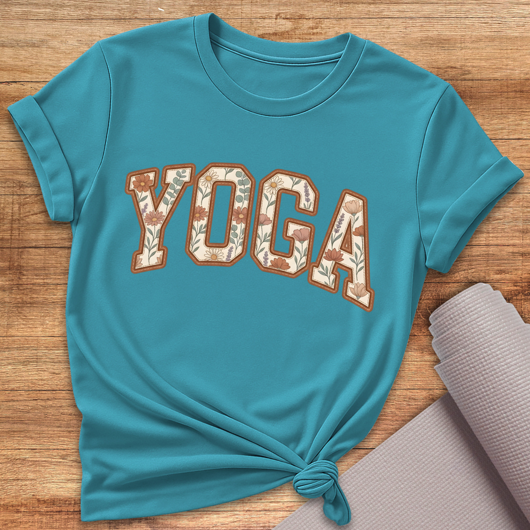 Braun Daisy Yoga T-Shirt